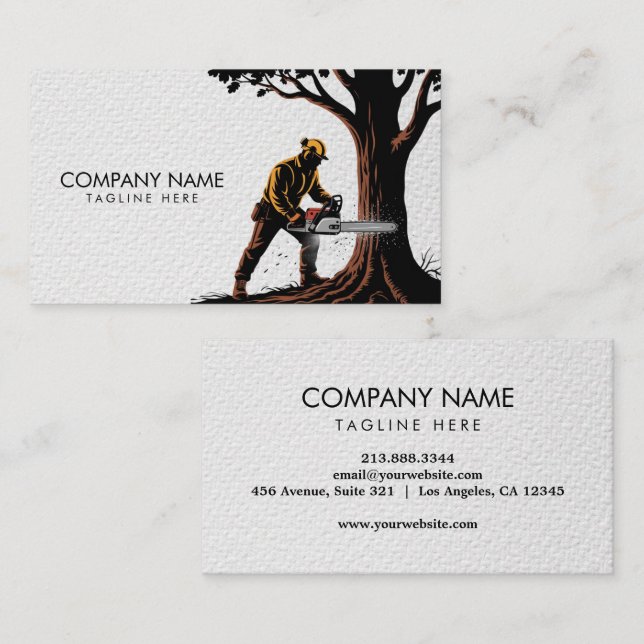 Tarjeta De Visita Professional Tree Trimming & Arborist Services     (Anverso / Reverso)