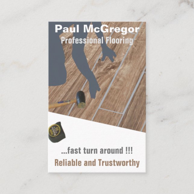 Tarjeta De Visita Professional Wood Laminated Flooring Business Card (Anverso)