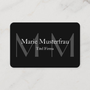 Tarjeta De Visita Professionelle Moderne Monogramm Visitenkarte