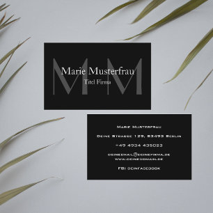 Tarjeta De Visita Professionelle Moderne Monogramm Visitenkarte
