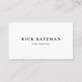 Tarjeta De Visita Professionnel Simple Noir