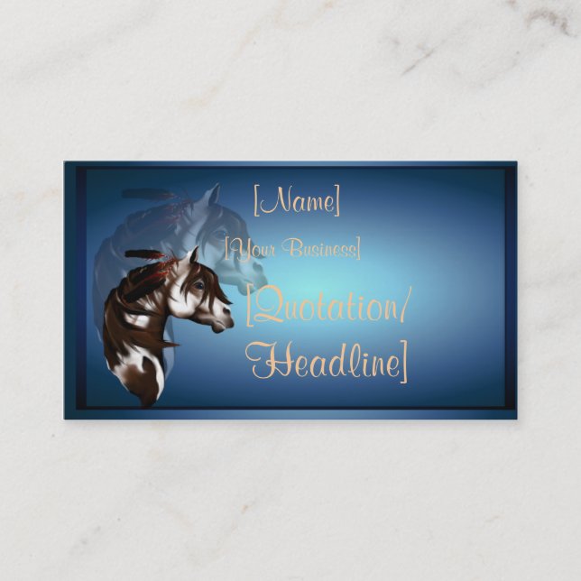 Tarjeta De Visita Profilecard_business_hori emplumado del caballo de (Anverso)