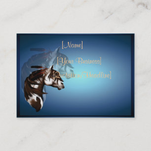 Tarjeta De Visita Profilecard_chubby_horizo emplumado del caballo de