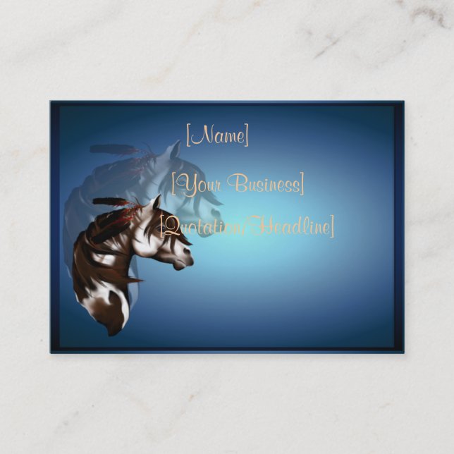 Tarjeta De Visita Profilecard_chubby_horizo emplumado del caballo de (Anverso)