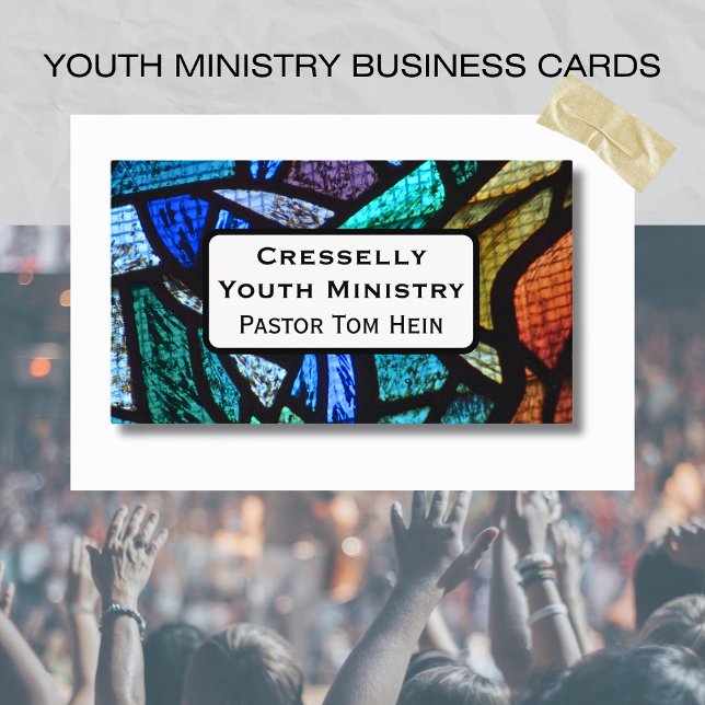 Tarjeta De Visita Programa del Ministerio del Pastor de la Juventud  (Youth Ministry Church Pastor Business Cards)