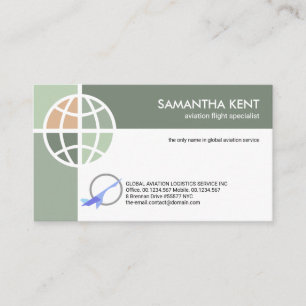 Tarjeta De Visita Programa piloto de aviación Green Shings Global C