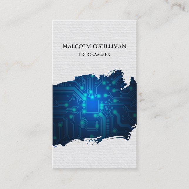 Tarjeta De Visita Programador de computadoras de circuitos electróni (Anverso)