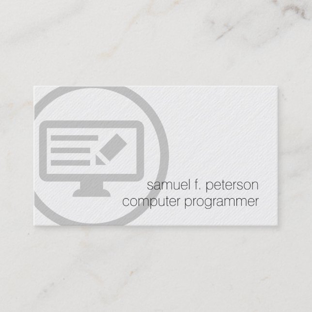 Tarjeta De Visita Programador de equipos Negrita Código de programa  (Anverso)