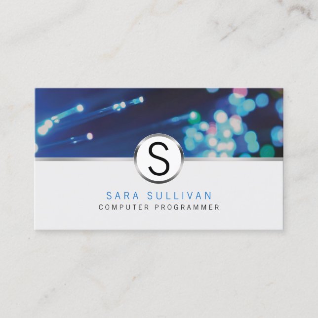 Tarjeta De Visita Programador informático Habilidades en tecnología  (Anverso)