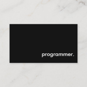 Tarjeta De Visita Programador Simple Negro