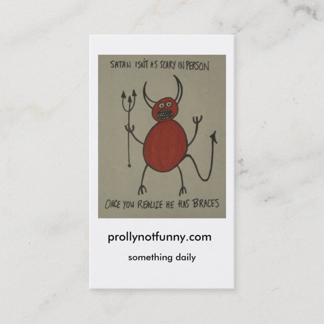 Tarjeta De Visita prollynotfunny.com, algo diario (Anverso)