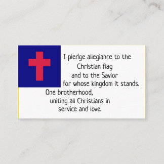 Tarjeta De Visita Promesa de Bandera Cristiana