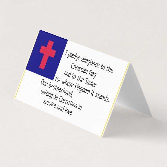 Tarjeta De Visita Promesa de Bandera Cristiana (Anverso)