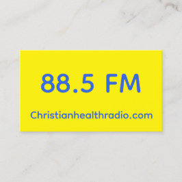 Tarjeta De Visita Promo cards for Christian Health Radio