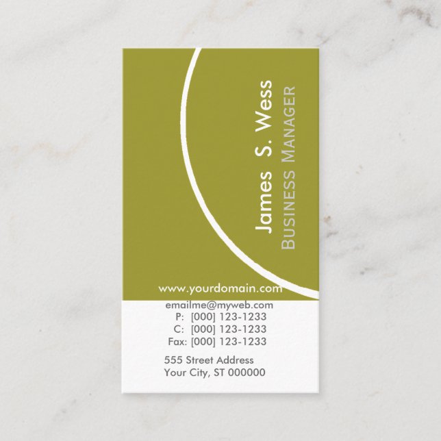 Tarjeta De Visita Promoción de diseño empresarial ecológico ecológic (Anverso)