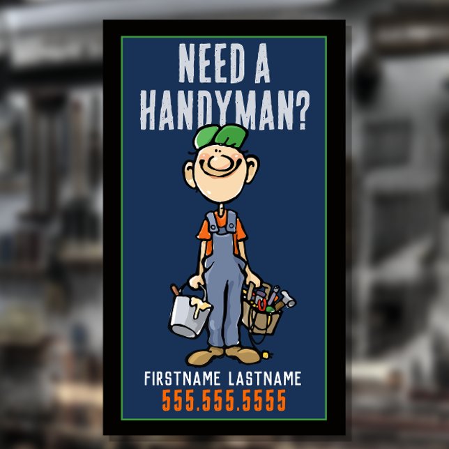 Tarjeta De Visita Promoción de empleos extraños de Handyman Repairma (Subido por el creador)