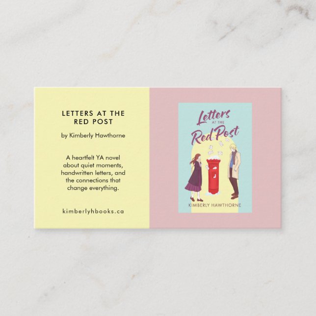 Tarjeta De Visita Promoción de Libro de Autor Personalizado YA Novel (Anverso)