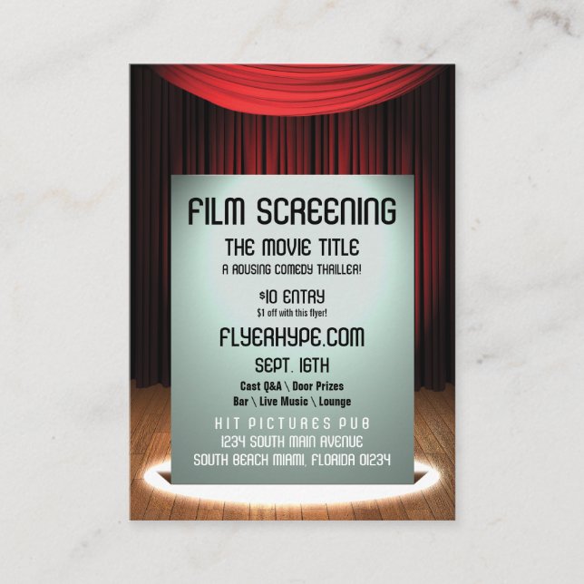 Tarjeta De Visita Promoción del acontecimiento de la investigación (Anverso)