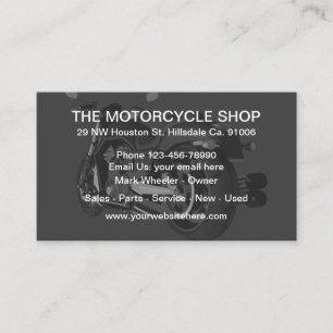 Tarjeta De Visita Promoción del negocio del tema de la motocicleta