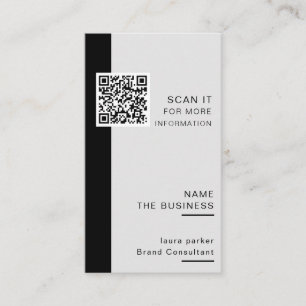 Tarjeta De Visita Promoción mínima de exploración de código QR profe