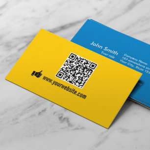 Tarjeta De Visita Promocional minimalista del código de QR