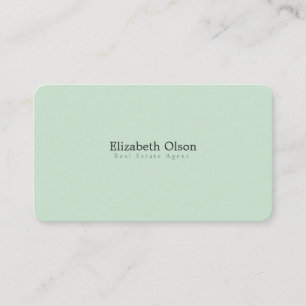 Tarjeta De Visita Promocional Verde elegante simple de agente inmobi
