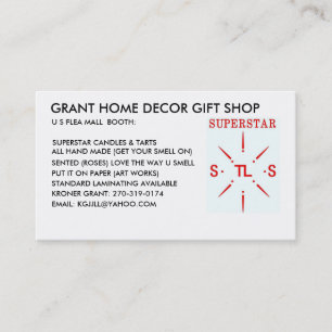 TARJETA DE VISITA PROMOCIONES DE LA SUPERESTRELLA