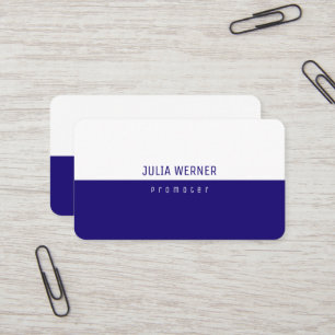 Tarjeta De Visita Promotor medio azul moderno medio transparente