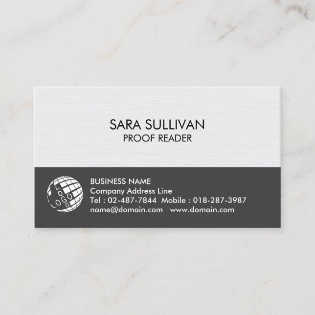 Tarjeta De Visita Proofreader Print Publishing Business Card (Anverso)