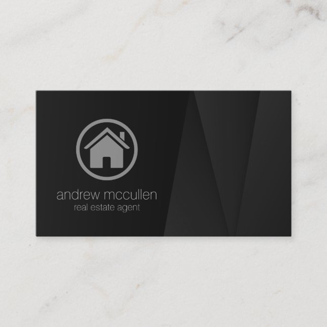 Tarjeta De Visita Propiedad Inmobiliaria House Icon (Anverso)
