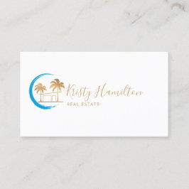 Tarjeta De Visita propiedad inmobiliaria profesional palm beach hous