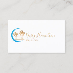Tarjeta De Visita propiedad inmobiliaria profesional palm beach hous