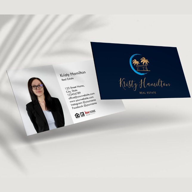 Tarjeta De Visita propiedad inmobiliaria profesional palm beach hous (Subido por el creador)
