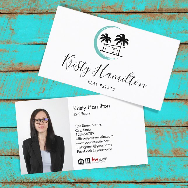 Tarjeta De Visita propiedad inmobiliaria profesional palm beach hous (Subido por el creador)