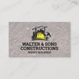 Tarjeta De Visita Propiedades de Construcción   Artesanos 