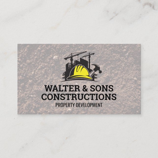 Tarjeta De Visita Propiedades de Construcción | Artesanos  (Anverso)