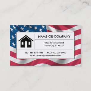 Tarjeta De Visita propiedades inmobiliarias americanas
