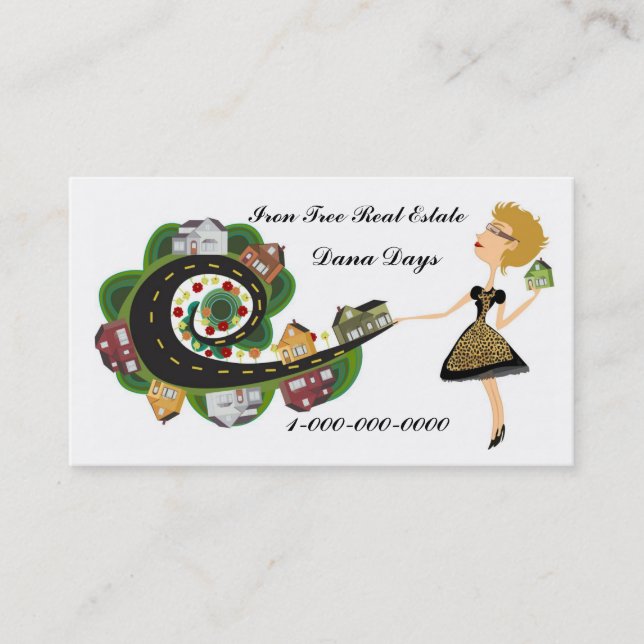 Tarjeta De Visita Propiedades inmobiliarias de encargo (Anverso)