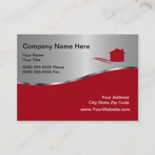 Tarjeta De Visita Propiedades inmobiliarias grandes frescas