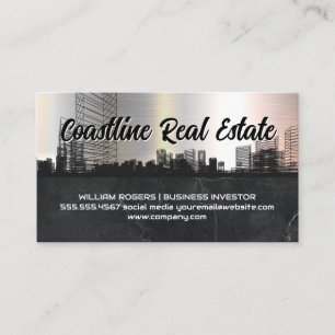Tarjeta De Visita Propiedades inmobiliarias Plano azul
