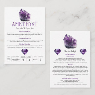 Tarjeta De Visita Propiedades Metafísicas del Cristal Púrpura Amatis