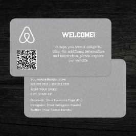 Tarjeta De Visita 🏠 Propietario de la propiedad Airbnb Personalizad