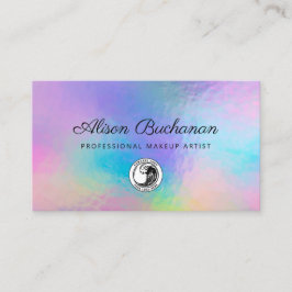 Tarjeta De Visita Propietario de negocios moderno con guión holográf