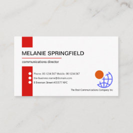 Tarjeta De Visita Propietario del fundador de línea de banda roja Mi