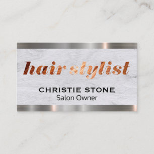 Tarjeta De Visita Propietario del salón   Tipo de logotipo de Hair S