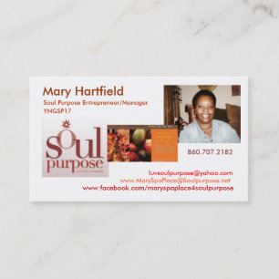 Tarjeta De Visita Propósito del alma de Maria Hartfield