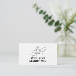Tarjeta De Visita Propuesta de arte de línea de manos románticas