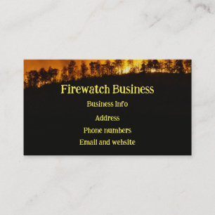 Tarjeta De Visita Protección contra incendios de personalizado contr
