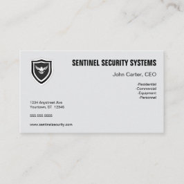 Tarjeta De Visita Protección de Seguridad Escudo de Águila