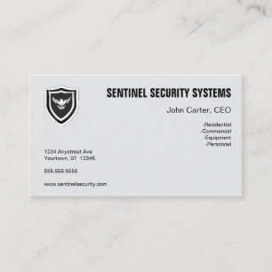 Tarjeta De Visita Protección de Seguridad Escudo de Águila